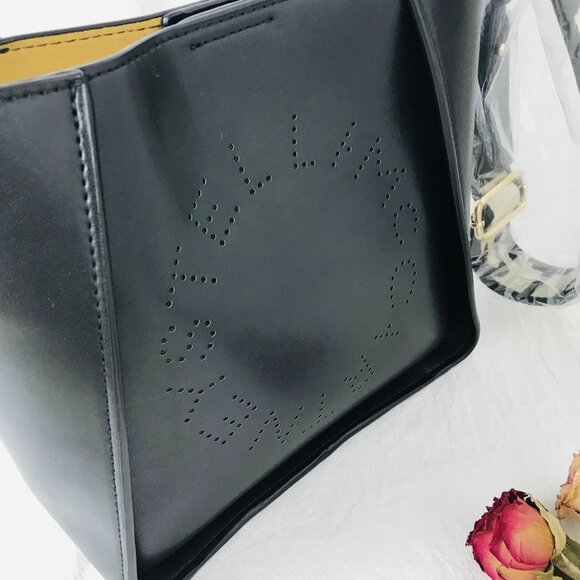 New Stella McCartney Logo Crossbody Bag Black-Authentic - Picture 6 of 11